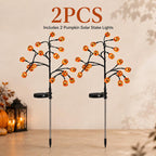 Pumpkin Solar Stake Lights - Halloween Outdoor Yard Decor