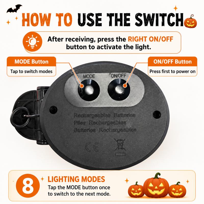 Pumpkin Solar Stake Lights - Halloween Outdoor Yard Decor