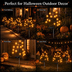 Pumpkin Solar Stake Lights - Halloween Outdoor Yard Decor