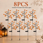 Pumpkin Solar Stake Lights - Halloween Outdoor Yard Decor