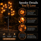 Pumpkin Solar Stake Lights - Halloween Outdoor Yard Decor