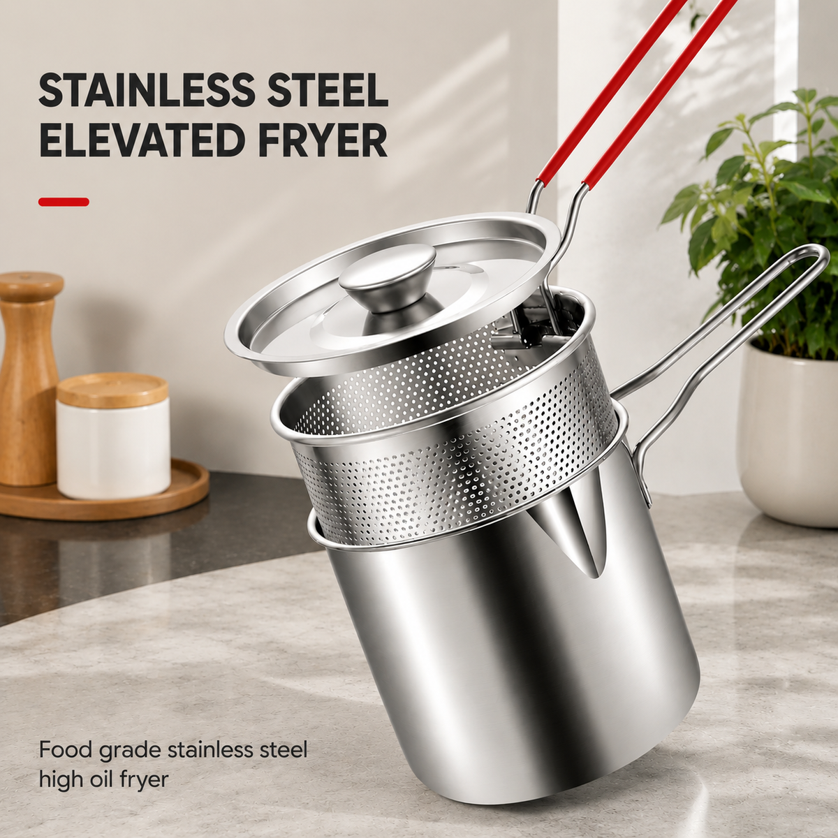 Stainless Steel Deep Fryer Set