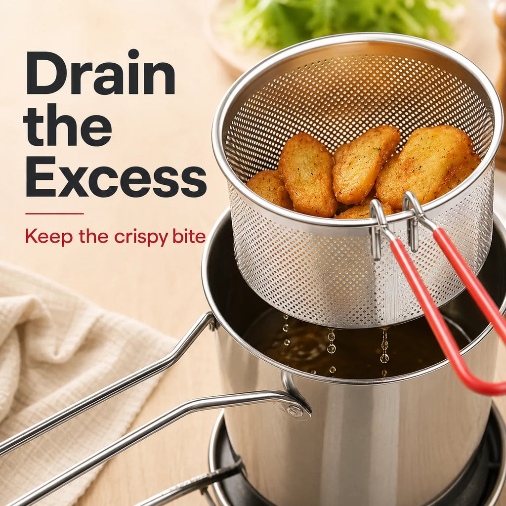 Stainless Steel Deep Fryer Set