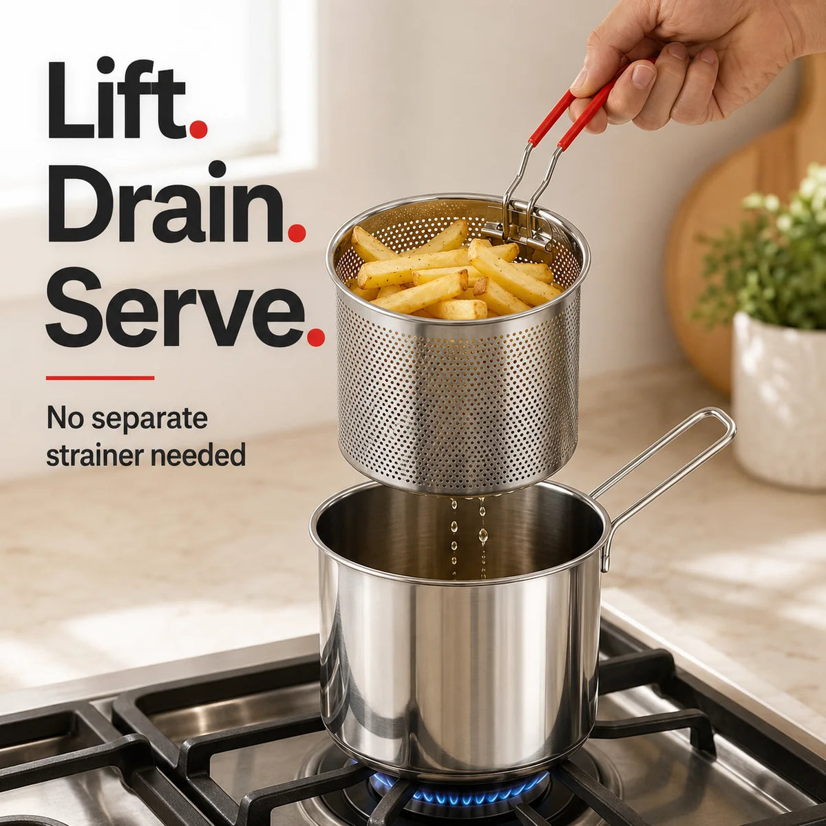 Stainless Steel Deep Fryer Set