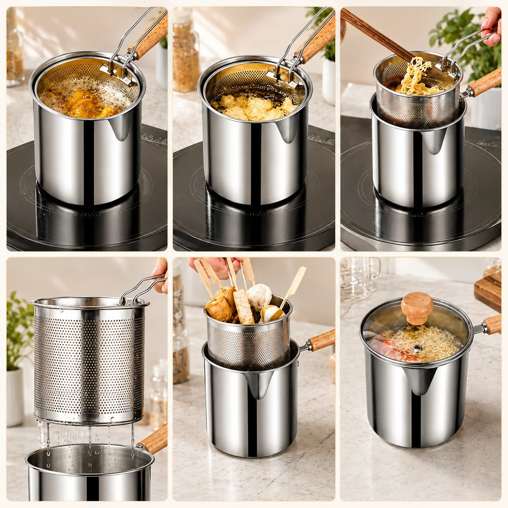 Stainless Steel Deep Fryer Set