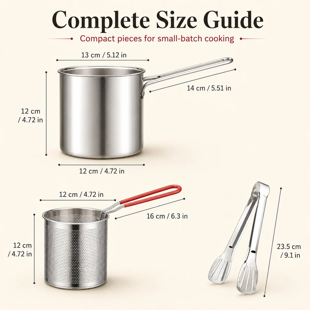 Stainless Steel Deep Fryer Set