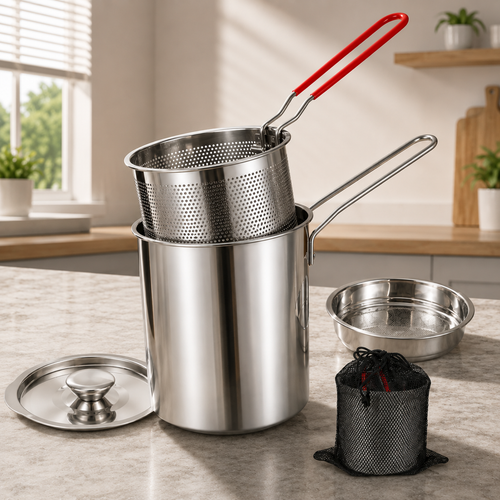Stainless Steel Deep Fryer Set